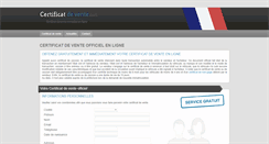Desktop Screenshot of certificatdevente.com